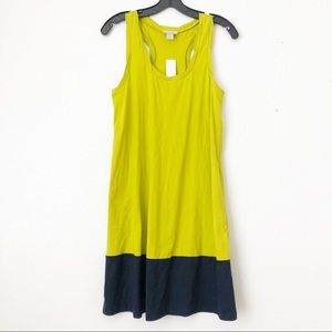 Ann Taylor Loft Olive Green and Navy Sun Dress